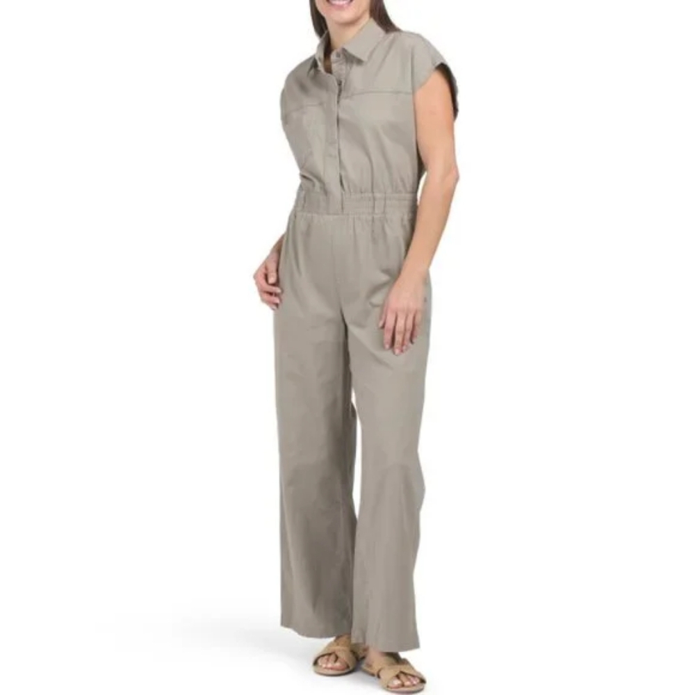 HUNTER & BROWN Short Sleeve Utility Jumpsuit NWT Size XS